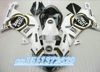 

Bo LUCKY STRIKE fairing kit FOR KAWASAKI NINJA ZX 6R 636 05 06 ZX-6R 05-06 ZX6R 2005 2006 ZX 6R 05 06 fairings white black
