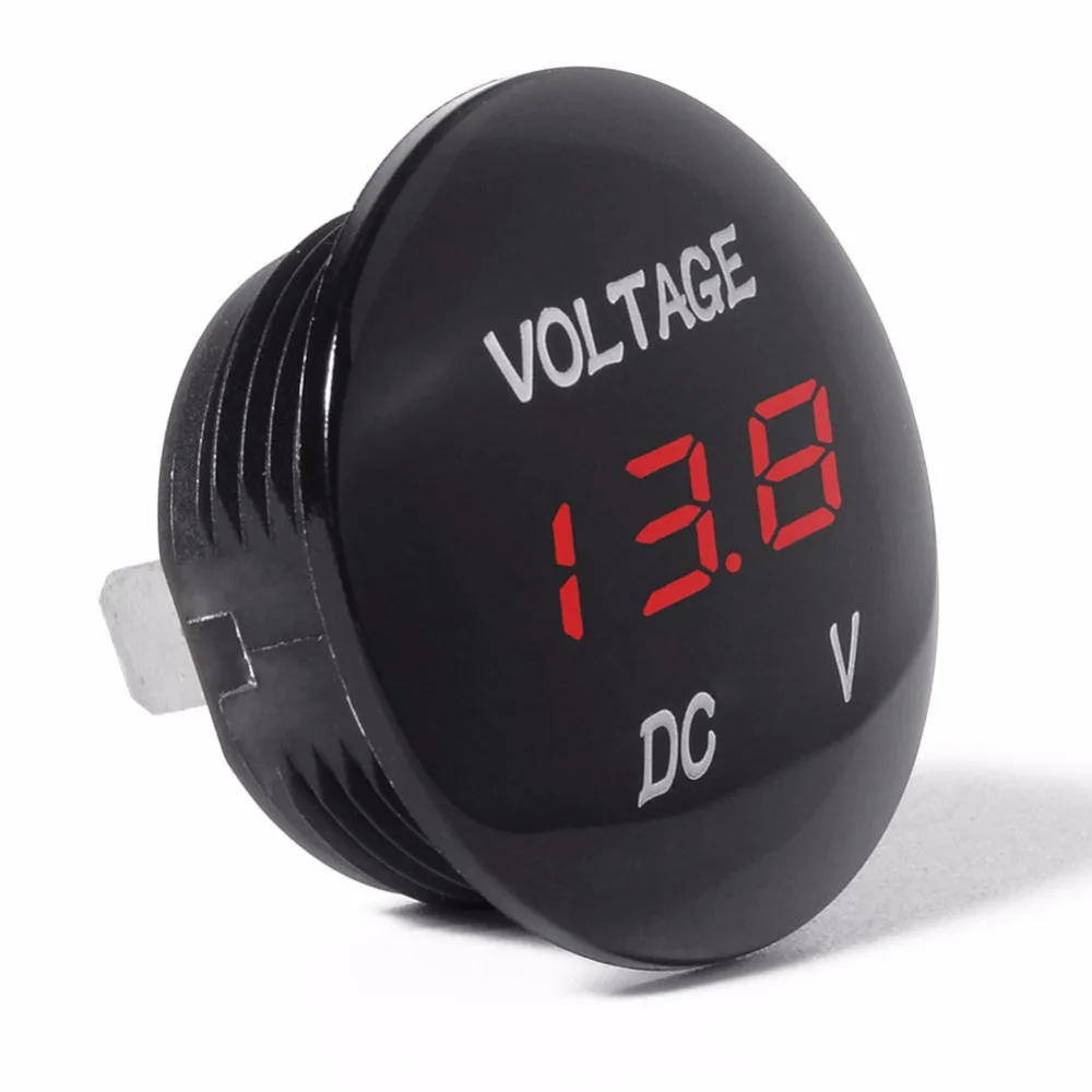 Цифровой вольтметр со светодиодной панелью для автомобиля и мотоцикла|voltmeter