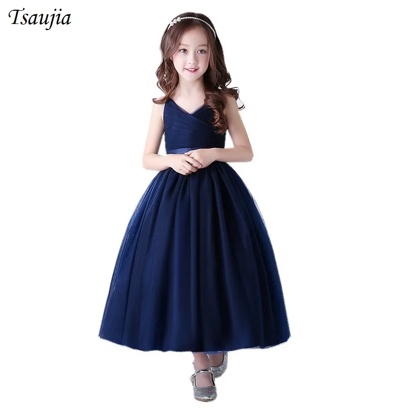 

5-14 Years Girls Wedding Dress Children Party Princess Dress Kids Evening Ball Gown Clothes For Girls TS34