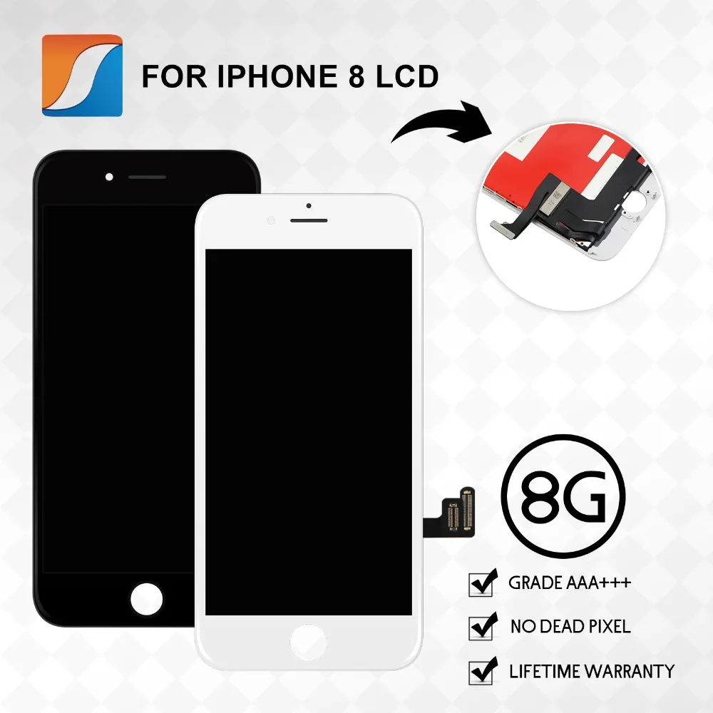 Скидка Класс AAA + + + для iPhone 8 8Plus ЖК дисплей с 3D сенсорным экраном в сборе без битых пикселей Замена дисплея Бесплатная доставка