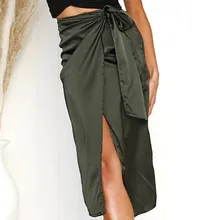 Femme модная женская летняя сексуальная английская однотонная бандажная вечерняя юбка A0316