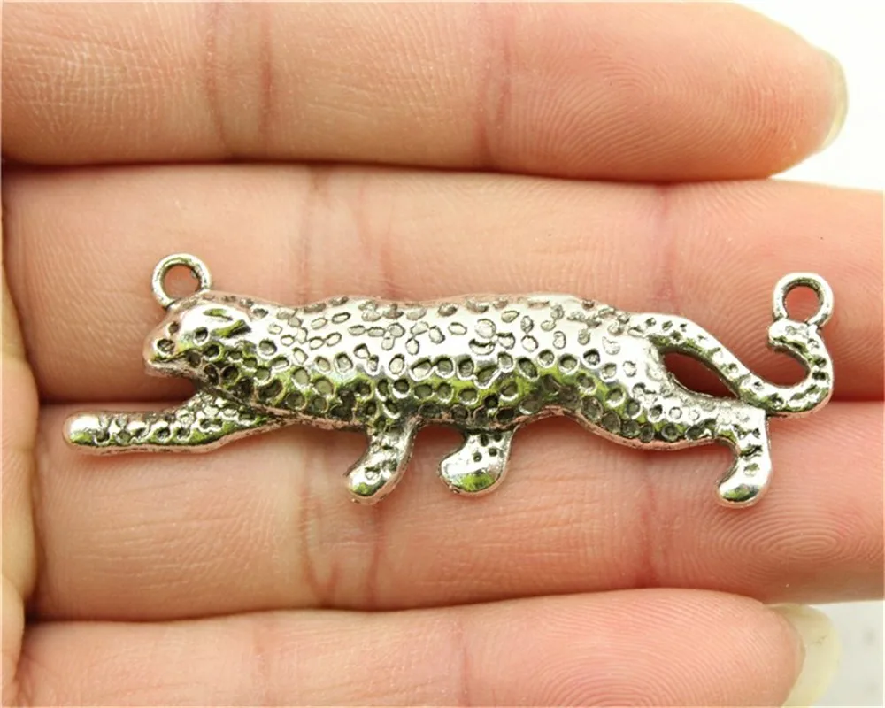 WYSIWYG 3pcs 56x15mm Pendant Leopard Connector Leopard Connector Charm