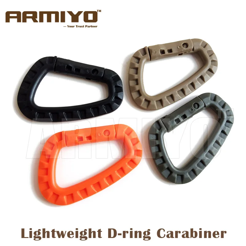 Armiyo البلاستيك الخفيف d-حلقة حلقة تسلق الجبال شنقا هوك اكسسوارات الدراجات quickdraws