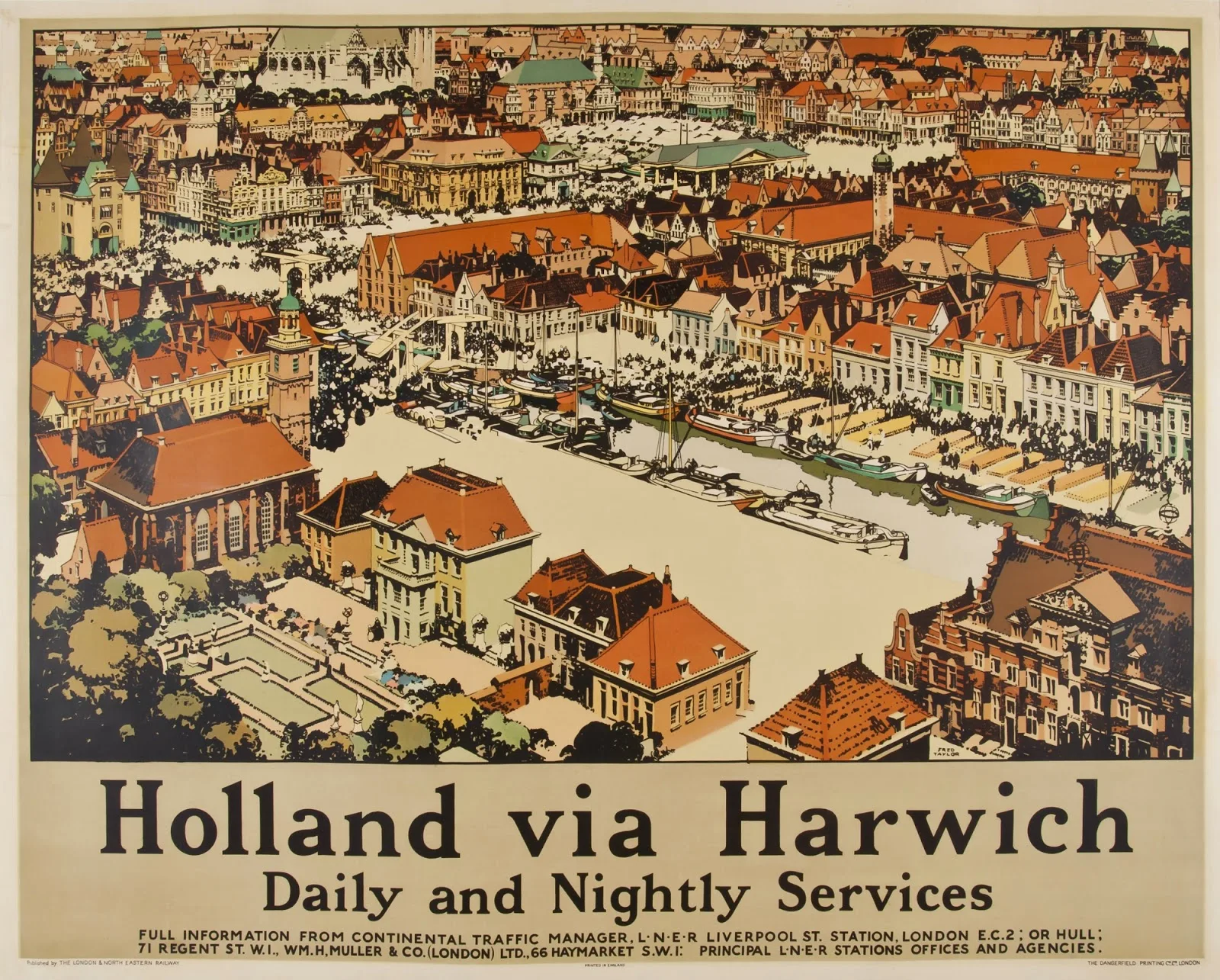 Vintage LNER Harwich For The Continent Railway Poster A3//A2//A1 Print