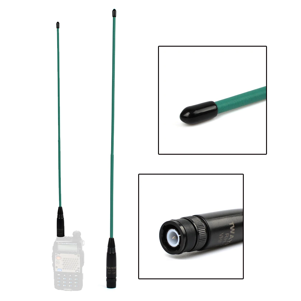 HYS RH 771 BNC Walkie Talkie Antenna VHF/UHF Dual Band Antenna Handheld Portable Two Way Radio