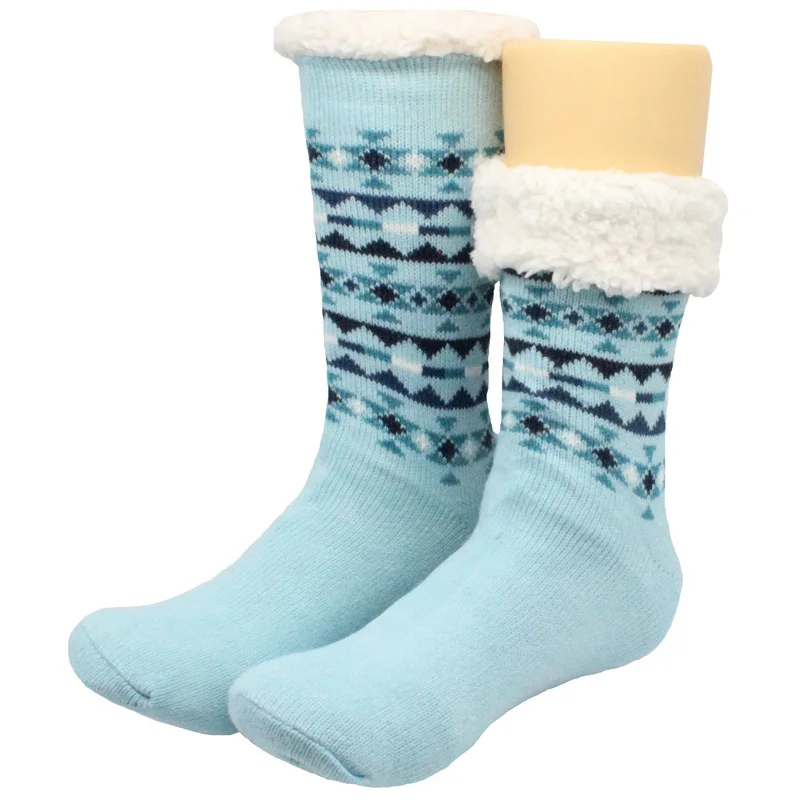 Skinfullysweet Новый Стиль Длинные домашние носки домашние тапочки Для женщин зима теплая Нечеткие противоскользящей подкладке Крытый модные