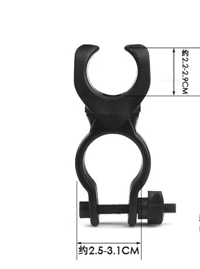 Best MEROCA Bicycle clip light frame 360 degree rotating car holder flashlight clip bicycle light clip flashlight bracket 4
