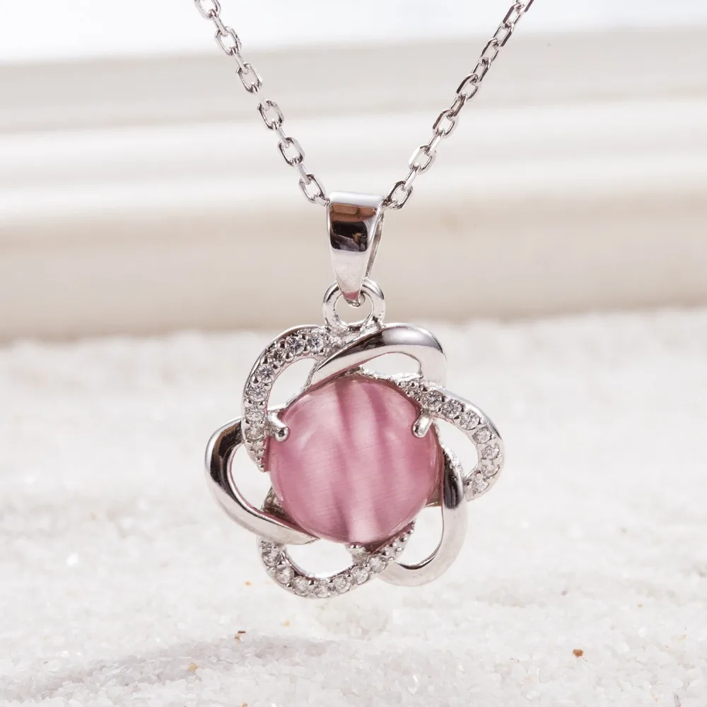 Wholesale Fashion Silver Opal Pendant Solid 925 Sterling Silver Pendant With White Opal&Zircon YH2012 Fine Jewelry