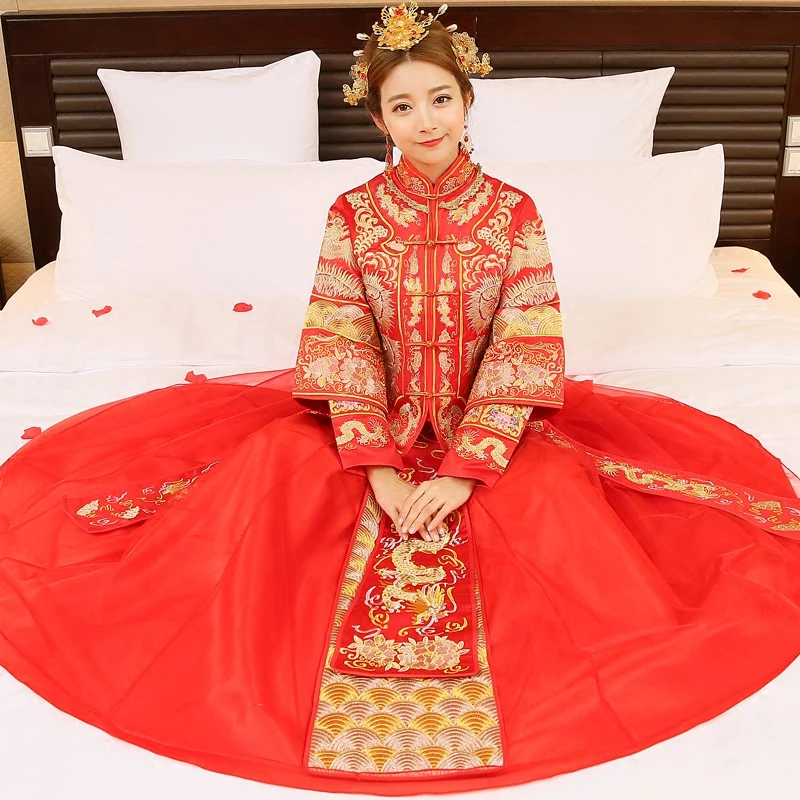 Free shipping maternity wedding dresses chinese style