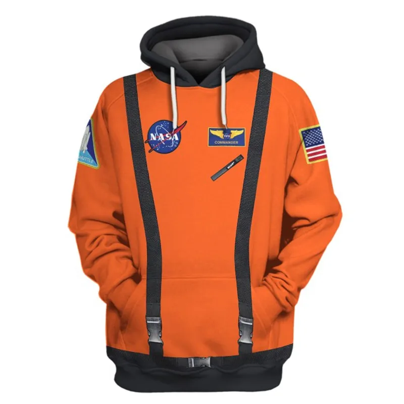 

3D astronaut spacesuit cosmonaut print armstrong space suite Men's Women 3d Hoodies Sweatshirts Casual pullover zipper Hooded