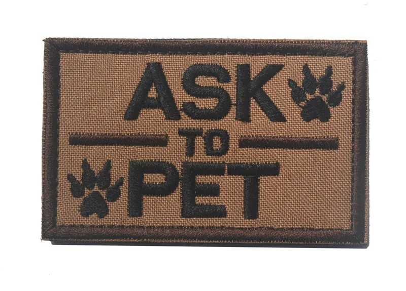 Do Not Pet Embroidery Patch Armband Badge Military Service Dog Tactical Morale Decorative Patches Sewing Applique Embellishment