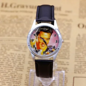 

men women children pretty The Elvis Presley cartoon lovely watch Best fashion casual simple quartz Square leather watches