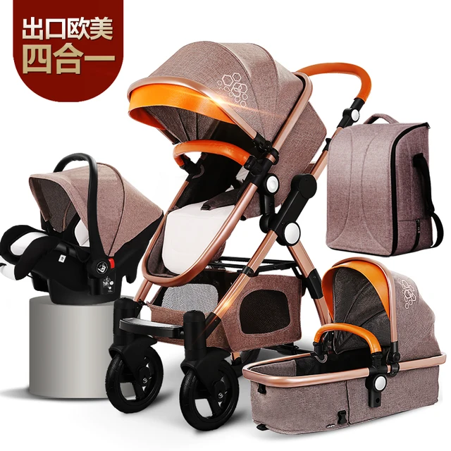 Baby Stroller 4 In 1 With Car Seat For Newborn High View Pram Baby Stroller 4 In 1 With Car Seat For Newborn High View Pram Folding Carriage