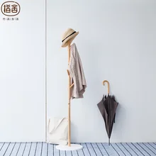 ZEN’S BAMBOO Coat stand Hat and Clothes Rack Bamboo Hall Tree 6 hooks Entrance,Bedroom,Living room furniture