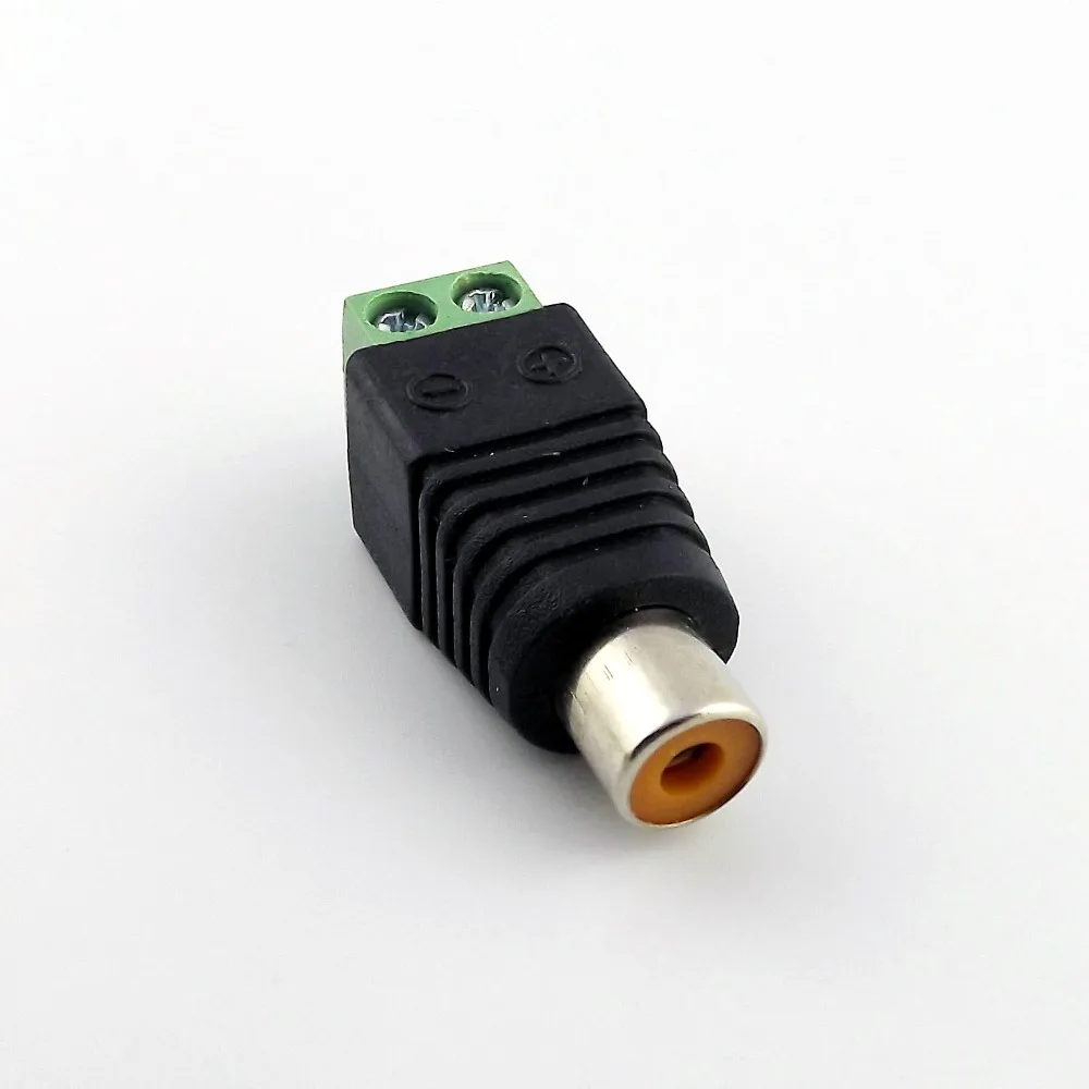 2x RCA Phono Female Jack К AV видео винтовой разъем адаптера для CCTV камеры Balun | Электроника