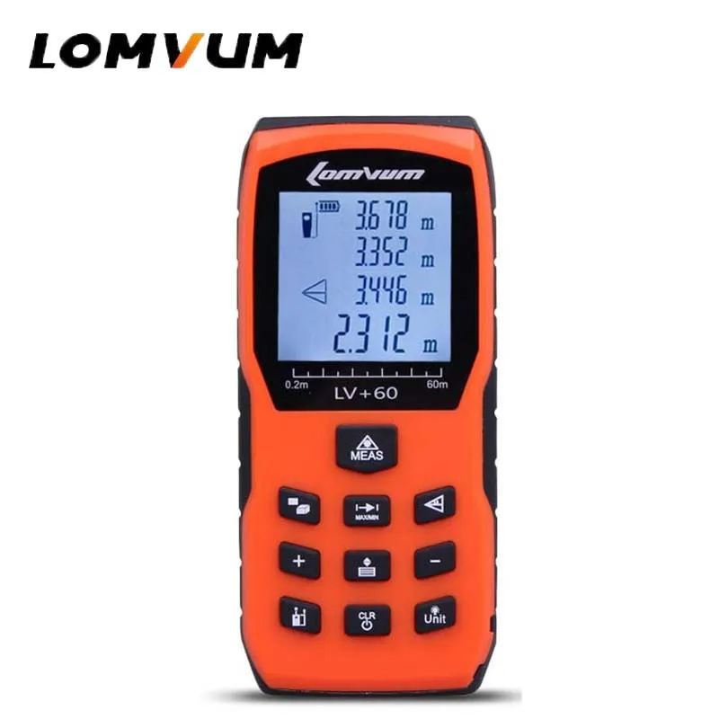 Telémetro Medidor de Distancia Laser Cinta Metro Digital LOMVUM 40M 60m 80m 100m