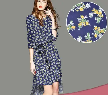 

2Meter Printing Plant Flower Polyester Fabric For Apparel Sewing Fashion Women's Dheongsam Wedding Dress Diy Doll