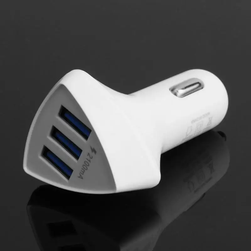 Быстрая зарядка 3 порта USB Автомобильное зарядное устройство 5V/3.1A DC адаптер для
