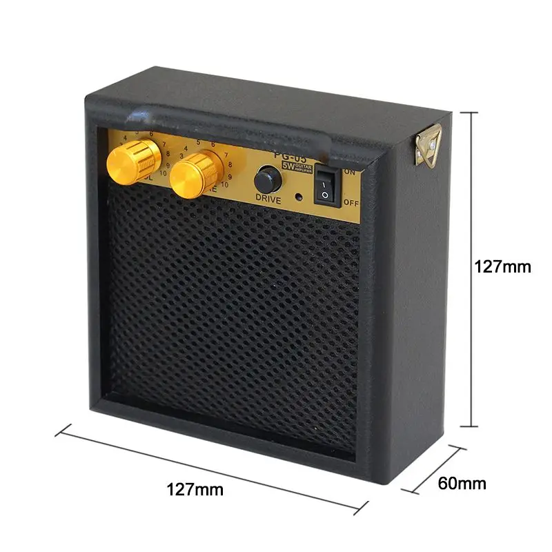 Portable Mini Guitar Bass Amplifier Speakers AMP 5W with Carry Strap