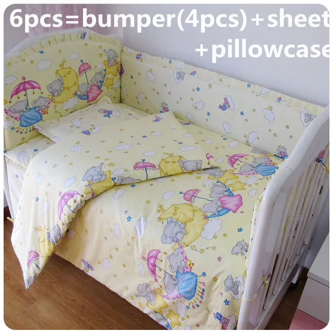 

Promotion! 6PCS Boy Baby Crib Bedding set Embroidered Crib Bumpers ,include (bumpers+sheet+pillow cover)