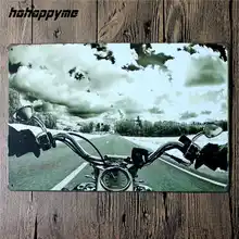 Винтаж мотоцикл оловянные вывески ретро металл потертый шик домашний декор знаки для гаража настенные таблички плакат езды на жизнь 20*30 см