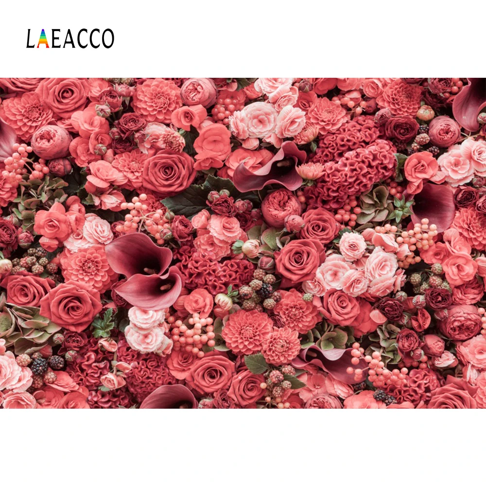 Фоны Laeacco для фотосъемки новорожденных Декорации свадебной цветы индивидуальный