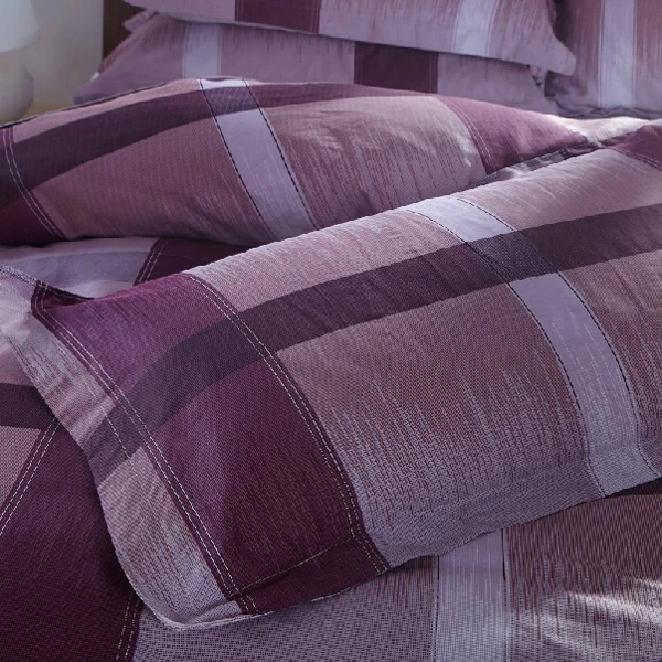 Modern Plaid Purple Blue Comforter Duvet Cover Set 4pcs 100 Cotton Modern Plaid Purple Blue Comforter Duvet Cover Set 4pcs 100 Cotton Anti Allergic Bedding For Single And Double Size Bed In Sets From Home