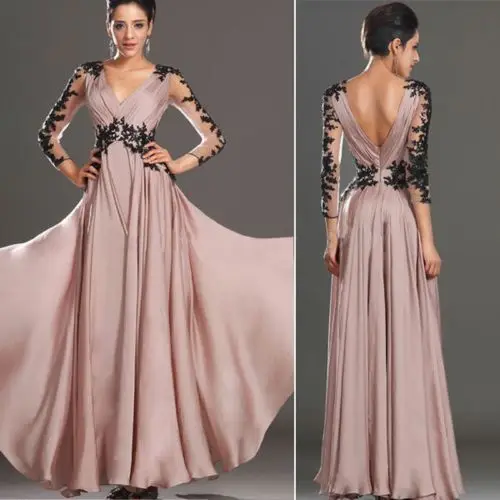 

Sexy Lace Chiffon Formal Party Prom Gown Bridesmaid Long Dress
