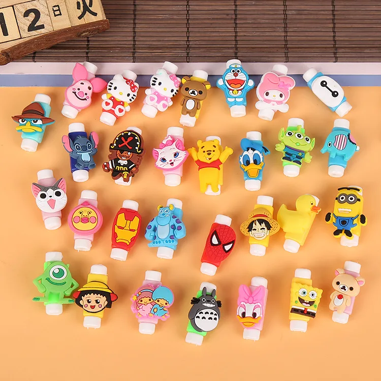 

200pcs Cartoon USB Cable Earphone Protector Headphones Line Saver For Mobile Phone Charging Line Data Cable Protection