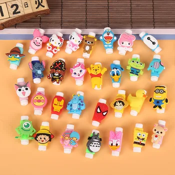 

200pcs Cartoon USB Cable Earphone Protector Headphones Line Saver For Mobile Phone Charging Line Data Cable Protection