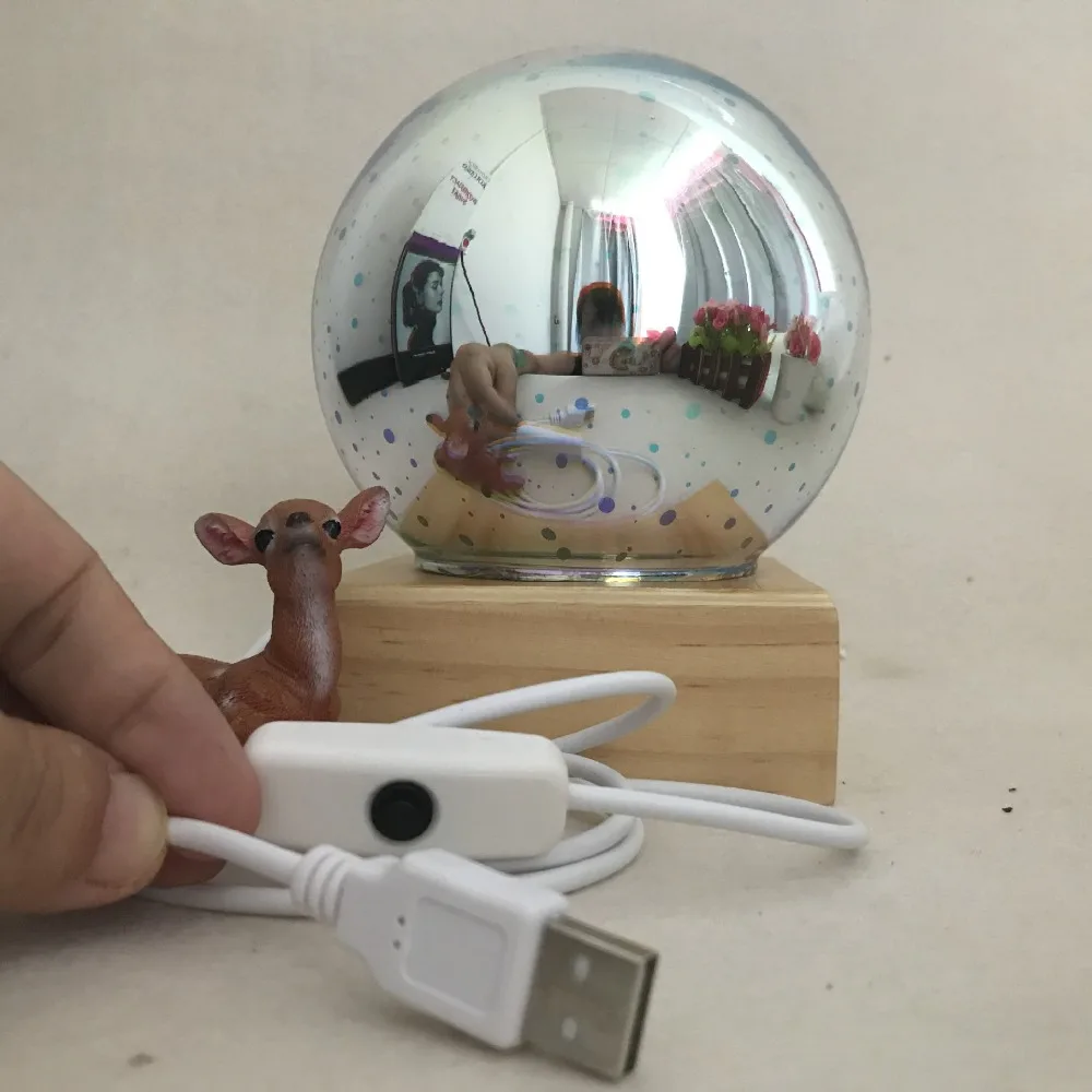 3D USB мощный стеклянный светодиодный светильник, ночник, Звездный/Фейерверк/Вселенная, волшебный хрустальный шар, декоративная лампа, цветной Рождественский подарок