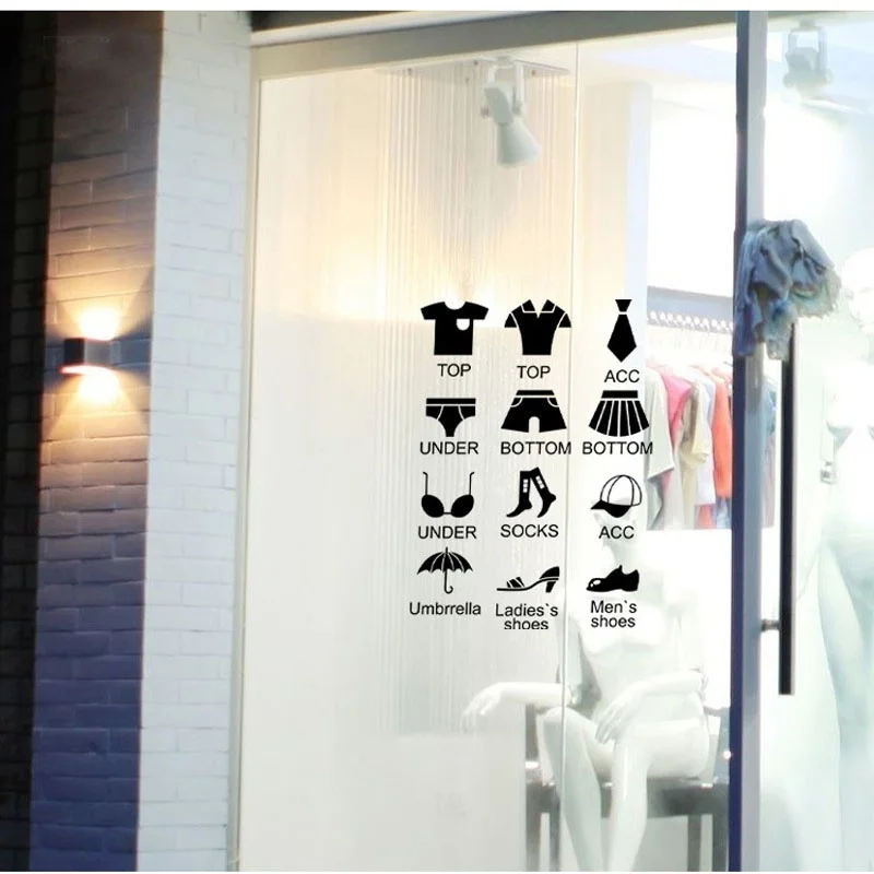 Wardrobe Storage Sort Display Window Stickers Art Decals Home Drawer Decor Sale