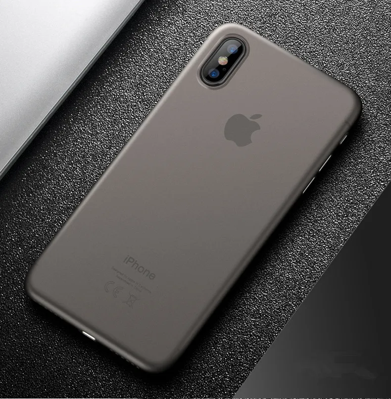 Ультратонкий матовый прозрачный PP чехол для телефона iPhone 7 X XS XR XS Max 0,4 мм Тонкий задний Чехол для iPhone 6 6s 7 8 Plus 5 5S SE 9 - Цвет: Gray