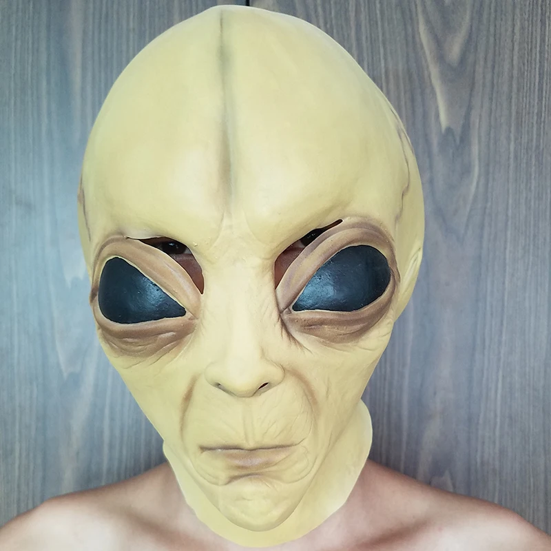 

Halloween Custume Horror UFO Alien Latex Mask Creepy Party Cosplay Masks Scarey Aliens Head Props Mask