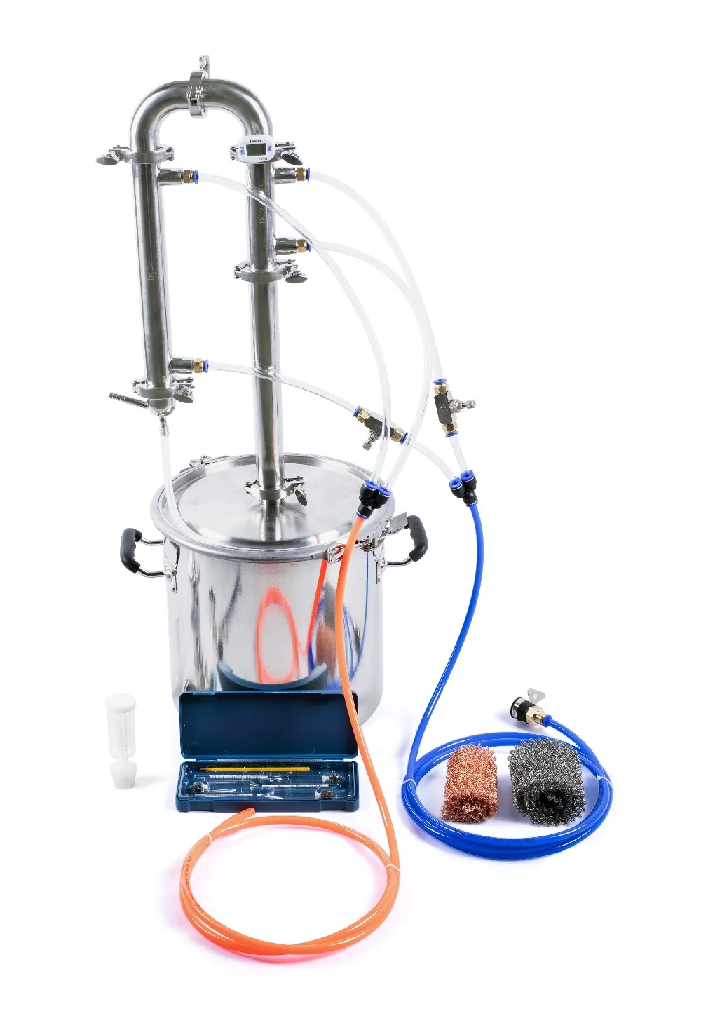 

Moonshine Still with 1.5" OD50.5mm Ethanol Water Alcohol Distiller Moonshine Still Stainless Steel 304 Distillation Boiler