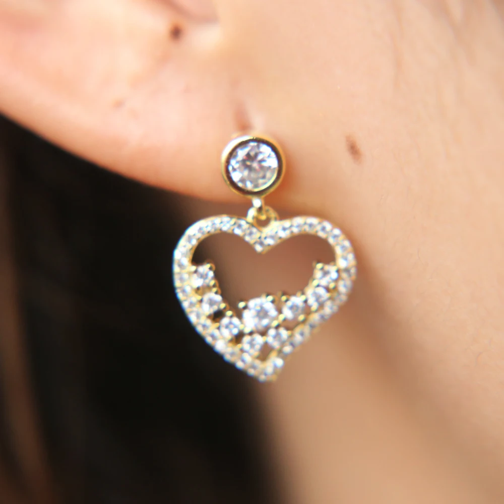 Pendientes Mujer Earings Earring Valentine Wedding Gift Luxury Sparking Bling Aaa Cubic Zirconia 925 Silver Dangle Earirng (4)