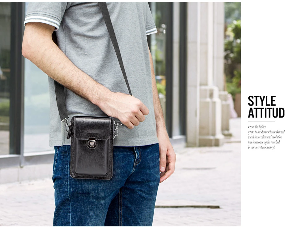 cintura masculino sacos de telefone com titular