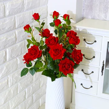 

Artificial flowers Roses Floral Fake flowers Arrangement Table Daisy Home wedding Decor Valentine's gift Party accessory Flores