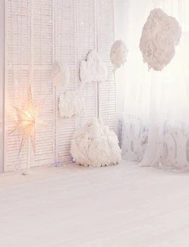 

Vinyl photo background White indoor cloud star light children photography professional Camera photography foto