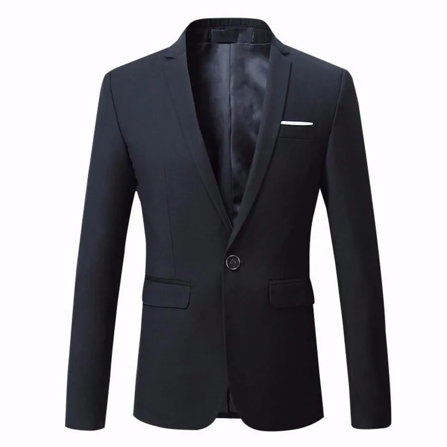 Мужской приталенный мужской пиджак Новое поступление модное платье деловой пиджак, жакет высокого качества на заказ