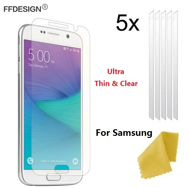5xанти царапины ЖК-экран Защитная пленка из фольги для samsung Galaxy S8 Plus S7 S6 S5 S4 S3 mini Note 5 4 3 2 Защитная пленка для экрана