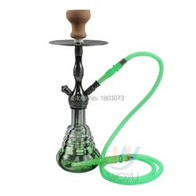 Woyu весь набор высокого качества среднего размера принадлежности для курения однотрубный стеклянный водопровод цинковый сплав металлический кальян