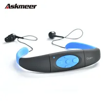 Askmeer 8GB Underwater Sport MP3 Music Player With FM Neckband Swimming MP 3 Players for Diving Surfing Sports IPX8 Waterproof