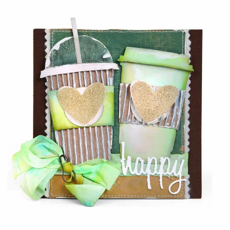 

Coffee Cup Set Metal Cutting Dies for DIY Scrapbooking Embossing Decorative Craft Supplies Paper Cards Making New 2018 Diecuts