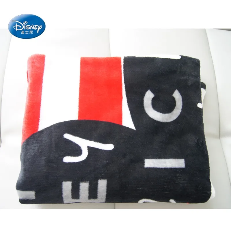 Мягкое фланелевое одеяло в красную полоску с Микки Маусом из мультфильма Дисней для девочек, детское одеяло на кровать, диване, 110x150 см, детский подарок