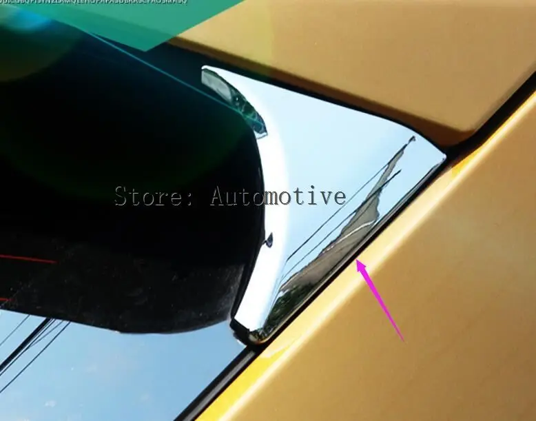 

FIT FOR NISSAN QASHQAI 2014 2015 2016 2017 SIDE REAR WINDOW SPOILER CHROME COVER TRIM MOLDING TRIANGLE GARNISH BEZEL STYLING