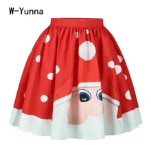 W-Yunna в горошек Высокая Талия Рождество миди юбка женская до колена Длина трапециевидной формы расклешённая и в складку тонкой шёлковой сеткой для повседневные юбка-пачка