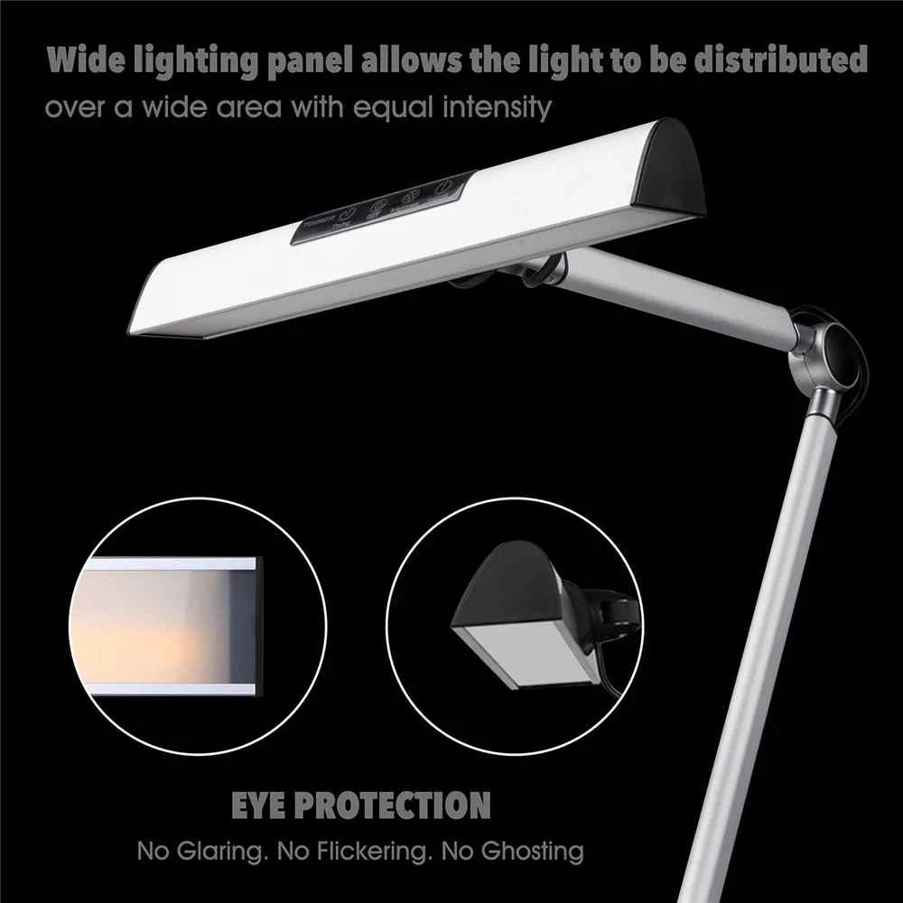 A509S LED Swing Arm Architect Desk Lamp Clamp ,8.4W Drafting LED Lamp for Reading/Working (2 Lighting Modes,4 level Dimmable)