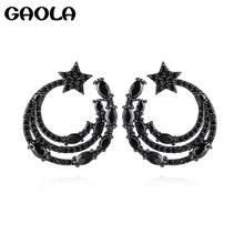 GAOLA классические серьги с круглой звездой женские серьги с цирконием кубической огранки подарок ювелирные изделия GLE9081