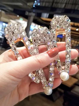 

Korean Fashion Barrette Hair Clip Women Rhinestone Crystal Pearl Hairpins Hair Accessories Handmade For Girls